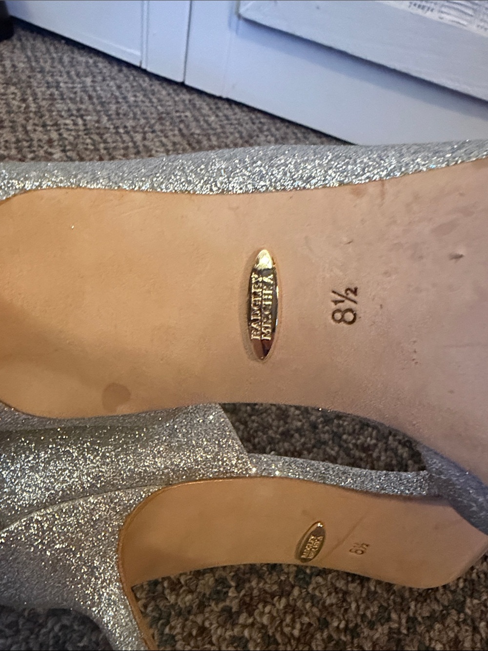 Badgley Mischka Fabia Embellished Pump Women's Silver Textile Size US 8.5 - Picture 9 of 10